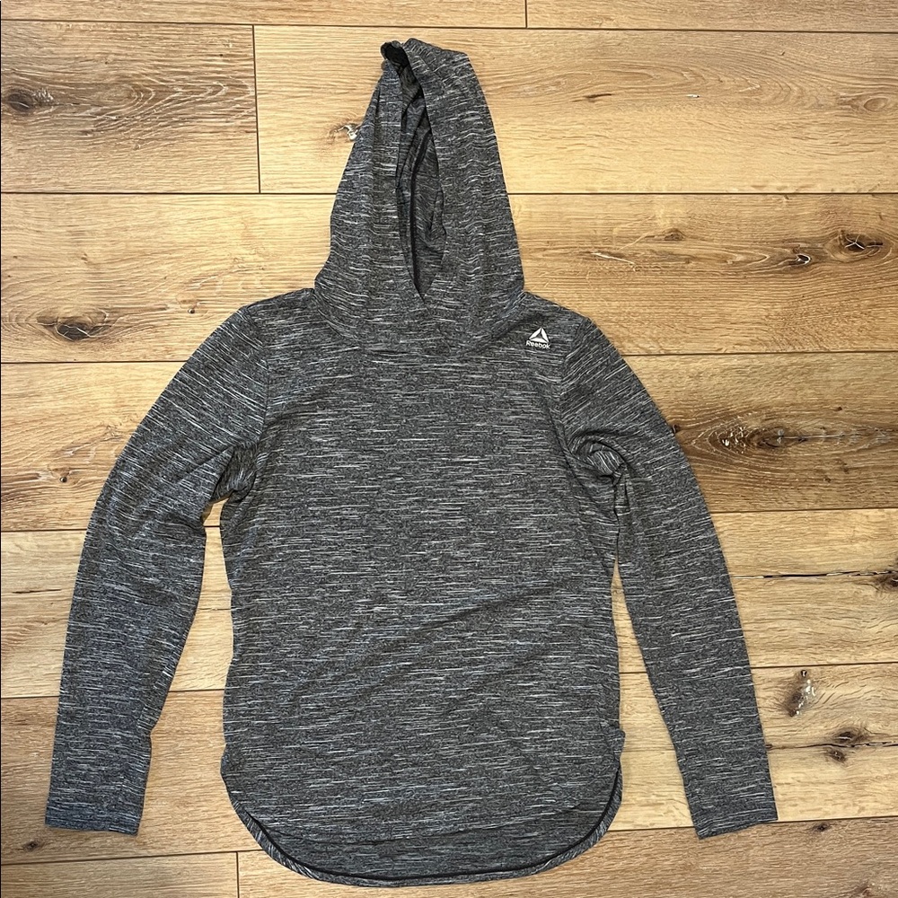 Reebok Gray Long Sleeve Hoodie Top